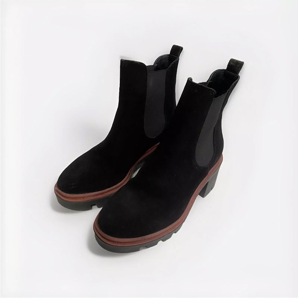 Antonio de Faria Black Suede Chelsea Rubber Pull-On Boots Size 6.5 - Picture 2 of 10